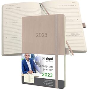 Sigel C2330 Weekly planner Conceptum 2023 approx. A5 taupe Softcover 2 pages = 1 week 192 S. Sigel C2330 Weekly planner Conceptum 2023 approx. A5 taupe Softcover 2 pages = 1 week 192 S.