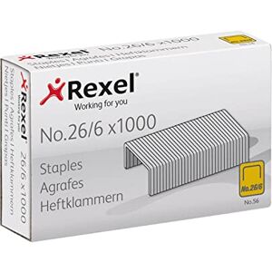 Rexel (2115727) No.56 (26/6) Staples, Staple Up To 20 Sheets, Standard Size For Desktop Staplers & Pliers,Grey Box of 20 x 1000 (20,000) Staples Rexel (2115727) No.56 (26/6) Staples, Staple Up To 20 Sheets, Standard Size For Desktop Staplers & Pliers,Grey Box of 20 x 1000 (20,000) Staples