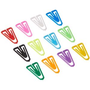 Plastiklips Paper Clips Medium Size 500 Pack Assorted Colors (LP-0300) Plastiklips Paper Clips Medium Size 500 Pack Assorted Colors (LP-0300)
