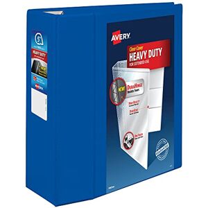 Avery Heavy-Duty View 3 Ring Binder, 5 Inch One Touch EZD Rings, 2.3/4.8 Inch Spine, 1 Pacific Blue Binder (79817) Avery Heavy-Duty View 3 Ring Binder, 5 Inch One Touch EZD Rings, 2.3/4.8 Inch Spine, 1 Pacific Blue Binder (79817)
