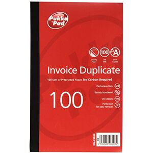 Pukka Pad Invoice Duplicate Book for Business and Sales – Pack of 5 – Stitched Binding, 100 Numbered Entries Per Book, Carbonless Copies, Perforated Pages for Easy Removal, 21x13cm Pukka Pad Invoice Duplicate Book for Business and Sales – Pack of 5 – Stitched Binding, 100 Numbered Entries Per Book, Carbonless Copies, Perforated Pages for Easy Removal, 21x13cm