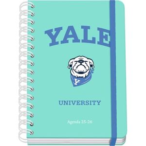 DOHE School Planner 2025 2026 Week to View, A5 Size (15x21 cm), Spanish and English, Double Spiral Binding and Elastic Band, Hard Cover, 4 Sticker Sheets Yale University Dog DOHE School Planner 2025 2026 Week to View, A5 Size (15x21 cm), Spanish and English, Double Spiral Binding and Elastic Band, Hard Cover, 4 Sticker Sheets Yale University Dog