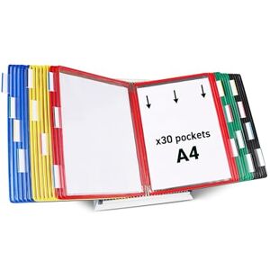 Djois Tarifold A4 Desk Stand with 30 Assorted Pivoting Pockets Djois Tarifold A4 Desk Stand with 30 Assorted Pivoting Pockets