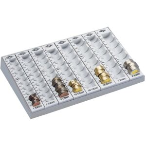 WEDO 160780037 Money-Counting Tray with Removable Coin Holders 27.9 x 18.8 x 4.8 cm Light Grey WEDO 160780037 Money-Counting Tray with Removable Coin Holders 27.9 x 18.8 x 4.8 cm Light Grey