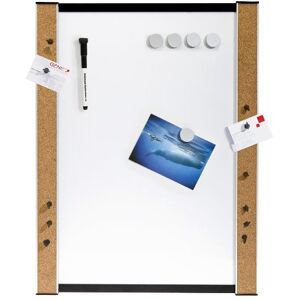 Genie White Board with Cork Border Magnetic Board can be Written On/with Magnets/Pins/Wall Mount 45 x 60 cm Genie White Board with Cork Border Magnetic Board can be Written On/with Magnets/Pins/Wall Mount 45 x 60 cm