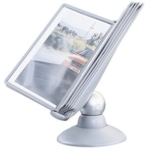 Durable Sherpa Motion Display Unit Rotating with 10 Panels 10 Tabs Titanium Ref 5587/37 Durable Sherpa Motion Display Unit Rotating with 10 Panels 10 Tabs Titanium Ref 5587/37