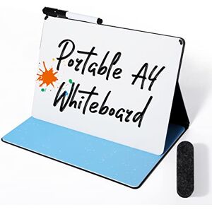 AGM A4 Mini Portable Whiteboard Notebook, Book-Style Small Whiteboard with Pen and Eraser, for Study, Meeting, Draft, Notes, Doodling AGM A4 Mini Portable Whiteboard Notebook, Book-Style Small Whiteboard with Pen and Eraser, for Study, Meeting, Draft, Notes, Doodling