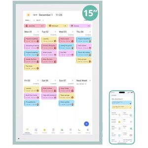 Dragon 2026 Digital Calendar with Sage Green, 15 Inch Electronic Calendar Planner for Chore Chart and Home Organization, Interactive Touch Screen Desktop & Wall Mountable, a Gift for Families Dragon 2026 Digital Calendar with Sage Green, 15 Inch Electronic Calendar Planner for Chore Chart and Home Organization, Interactive Touch Screen Desktop & Wall Mountable, a Gift for Families