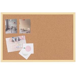 Bi-Office Cork Board, MDF Frame Pastel Yellow, 90 x 60 cm Bi-Office Cork Board, MDF Frame Pastel Yellow, 90 x 60 cm