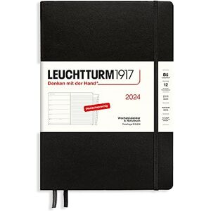 LEUCHTTURM1917 367763 Weekly Calendar & Notebook Composition (B5) 2024, with Extra Book for Addresses and Anniversaries, Black, German, 12 Months LEUCHTTURM1917 367763 Weekly Calendar & Notebook Composition (B5) 2024, with Extra Book for Addresses and Anniversaries, Black, German, 12 Months