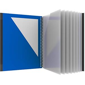 Oxford 10 Pocket Folder, Plastic Spiral Portfolio, Folder for School and Office, Multi-Pocket Paper Organizer, Anti-Tear Edges, 8 Clear Pockets, 2 Diagonal Interior Pockets, Letter Size, Blue (89331) Oxford 10 Pocket Folder, Plastic Spiral Portfolio, Folder for School and Office, Multi-Pocket Paper Organizer, Anti-Tear Edges, 8 Clear Pockets, 2 Diagonal Interior Pockets, Letter Size, Blue (89331)