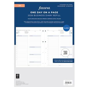 Filofax A4 day per page 5 language appointments 2026 diary 26-68719 Filofax A4 day per page 5 language appointments 2026 diary 26-68719