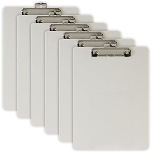 Officemate Recycled Plastic Clipboards, Letter Size, Pearl, Pack of 6 (83087) Officemate Recycled Plastic Clipboards, Letter Size, Pearl, Pack of 6 (83087)