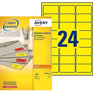 Avery Copier Labels 70 x 35 MM Neon Avery Copier Labels 70 x 35 MM Neon