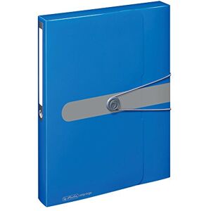 herlitz Archive Box A4 Polypropylene with Spine Label Back Width 4 Cm, 1 Piece, Design Print Opaque Apple Blue herlitz Archive Box A4 Polypropylene with Spine Label Back Width 4 Cm, 1 Piece, Design Print Opaque Apple Blue