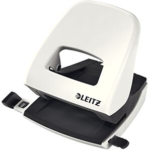 Leitz Hole Punch, 30 Sheets, Guide Bar with Format Markings, Metal, NeXXt Range, 50082001 Pearl White Leitz Hole Punch, 30 Sheets, Guide Bar with Format Markings, Metal, NeXXt Range, 50082001 Pearl White