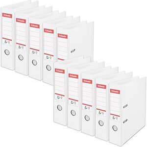 Esselte , A4 Lever Arch File, 75 mm Spine, 500 sheets Capacity, PP, Plastic Cover, No. 1 Mechanism, Files & Folders, White, Pack 10, 628540 Esselte , A4 Lever Arch File, 75 mm Spine, 500 sheets Capacity, PP, Plastic Cover, No. 1 Mechanism, Files & Folders, White, Pack 10, 628540