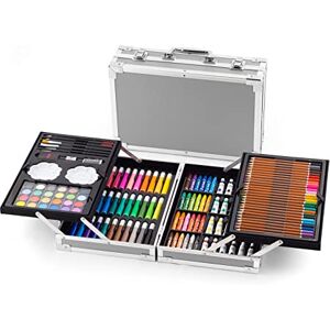 Vivo Technologies 145 Pcs Professional Art Set, Deluxe Aluminium Art Case Painting Set with Sketching Pencils Drawing Pencils, Premium Christmas,Birthday, New Year Vivo Technologies 145 Pcs Professional Art Set, Deluxe Aluminium Art Case Painting Set with Sketching Pencils Drawing Pencils, Premium Christmas,Birthday, New Year