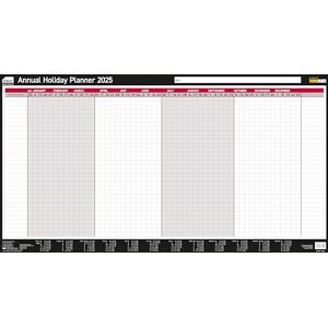 Sasco 2025 Annual Holiday Daily Planner, Yearly Wall Planner Set, Large Paper Whiteboard Style Dry Erase Calendar Poster, Dry Erase Pen & Stickers, Wall Chart, Black & Red, 750x410mm, 2410254 Sasco 2025 Annual Holiday Daily Planner, Yearly Wall Planner Set, Large Paper Whiteboard Style Dry Erase Calendar Poster, Dry Erase Pen & Stickers, Wall Chart, Black & Red, 750x410mm, 2410254
