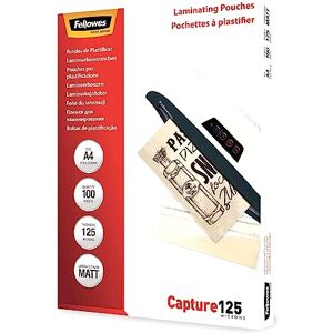 Fellowes ImageLast Enhance80 A4 Laminating Pouches 80 Microns, Transparent, Matte Pack of 100 Matte A4 / 125 Mikron Fellowes ImageLast Enhance80 A4 Laminating Pouches 80 Microns, Transparent, Matte Pack of 100 Matte A4 / 125 Mikron