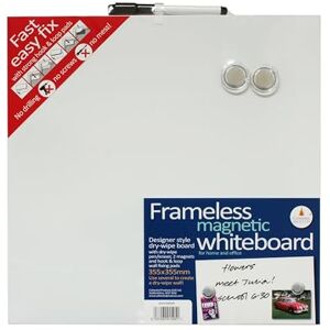 Cathedral Products Easy Fix Frameless Dry Erase Board 35 x 35cm Cathedral Products Easy Fix Frameless Dry Erase Board 35 x 35cm