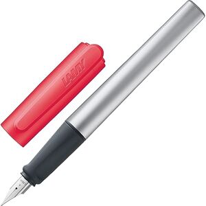 Lamy nexx 0D5 Fountain Pen Aluminium and Plastic in Neon Coral Red with Non-Slip Grip and Steel Nib Size A (Beginner) Lamy nexx 0D5 Fountain Pen Aluminium and Plastic in Neon Coral Red with Non-Slip Grip and Steel Nib Size A (Beginner)