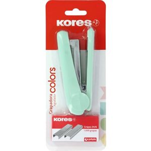 Kores Office Stapler Model Colors + 1,000 Staples 24/6, Mint Soft, Size 12.5 x 5.5 x 3 cm, Capacity 20 Sheets of 80 g Paper, Compatible with 26/6 Staples, School and Professional Supplies Kores Office Stapler Model Colors + 1,000 Staples 24/6, Mint Soft, Size 12.5 x 5.5 x 3 cm, Capacity 20 Sheets of 80 g Paper, Compatible with 26/6 Staples, School and Professional Supplies