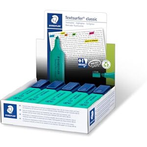 STAEDTLER 364-35 Textsurfer Classic Highlighter Turquoise (Box of 10) STAEDTLER 364-35 Textsurfer Classic Highlighter Turquoise (Box of 10)