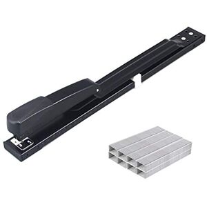 SF ITEM Long Reach Stapler Office Staplers Desktop Stapler, 50 Sheets Capacity Long Arm Staplers with 1600pcs Staples (Black, 50 Sheets Capacity) SF ITEM Long Reach Stapler Office Staplers Desktop Stapler, 50 Sheets Capacity Long Arm Staplers with 1600pcs Staples (Black, 50 Sheets Capacity)