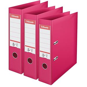 Esselte VIVIDA A4 Lever Arch File, 75 mm Spine, 500 sheets Capacity, PP, Plastic Cover, Files & Folders, Fuchsia, 3 Pack, 624285 Esselte VIVIDA A4 Lever Arch File, 75 mm Spine, 500 sheets Capacity, PP, Plastic Cover, Files & Folders, Fuchsia, 3 Pack, 624285