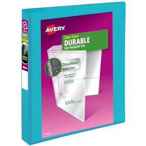 Avery (R) Durable View 3 Ring Binder, 1 Inch Slant Rings, 1 Light Blue Binder (17295) Avery (R) Durable View 3 Ring Binder, 1 Inch Slant Rings, 1 Light Blue Binder (17295)