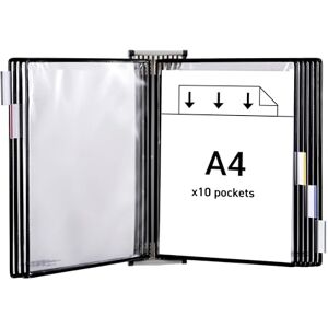 Djois Tarifold TAA414107 A4 Wall Unit with 10 Pockets Black Djois Tarifold TAA414107 A4 Wall Unit with 10 Pockets Black