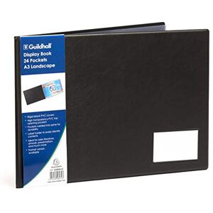 Exacompta Ref GDB24/LZ Guildhall Collection Premium Display Book Suitablde for A3 Landscape Documents, 24 Pockets, 48 Viewing Pages Rigid Black PVC Cover Exacompta Ref GDB24/LZ Guildhall Collection Premium Display Book Suitablde for A3 Landscape Documents, 24 Pockets, 48 Viewing Pages Rigid Black PVC Cover