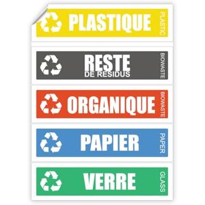 Ambiance Sticker Self-Adhesive PVC Labels Flexible Recycling Bin Waterproof Washable for Selective Waste Management Adhesive 5 Labels 15 x 4 cm Ambiance Sticker Self-Adhesive PVC Labels Flexible Recycling Bin Waterproof Washable for Selective Waste Management Adhesive 5 Labels 15 x 4 cm