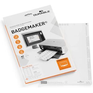 Durable BADGEMAKER Inserts 54 x 90mm Pack of 200 Inserts Printable Name Badge Inserts Create Professional Badges In Minutes Durable BADGEMAKER Inserts 54 x 90mm Pack of 200 Inserts Printable Name Badge Inserts Create Professional Badges In Minutes