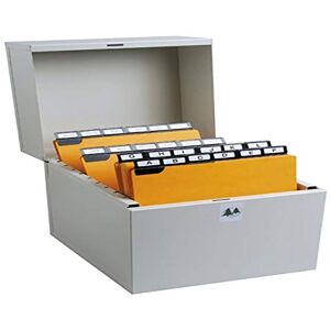 Exacompta Ref 54728E Vertical Record Card Filing Box 174 x 240 x 210mm in Size, Suitable for A5 (148 x 210mm) Record Cards, Holds Approximately 500 Cards Grey Exacompta Ref 54728E Vertical Record Card Filing Box 174 x 240 x 210mm in Size, Suitable for A5 (148 x 210mm) Record Cards, Holds Approximately 500 Cards Grey