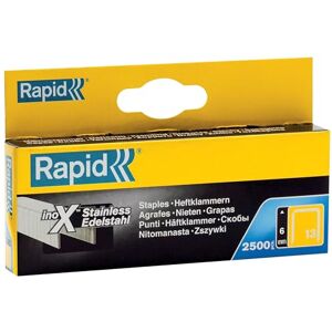Rapid Stainless Steel Staples for Textiles, Finewire No. 13, Leg Length 8mm, 2500 Pieces, Multi, 8mm x 10.6mm Rapid Stainless Steel Staples for Textiles, Finewire No. 13, Leg Length 8mm, 2500 Pieces, Multi, 8mm x 10.6mm