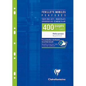 Clairefontaine 1792C One Pack of Perforated Single Sheets Dimensions: A4 21x29.7 cm 400 Small Squares Pages White Paper 90 g Reusable Wallet Clairefontaine 1792C One Pack of Perforated Single Sheets Dimensions: A4 21x29.7 cm 400 Small Squares Pages White Paper 90 g Reusable Wallet