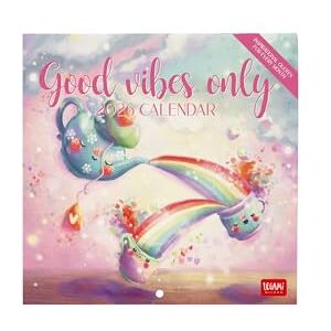 LEGAMI 2026 Wall Calendar, Good Vibes Only, Small Wall Calendar, 12 Months and Yearly Planner, in 6 Languages, Space for Notes, Zodiac Signs, International Holidays, 18 x 18 cm LEGAMI 2026 Wall Calendar, Good Vibes Only, Small Wall Calendar, 12 Months and Yearly Planner, in 6 Languages, Space for Notes, Zodiac Signs, International Holidays, 18 x 18 cm