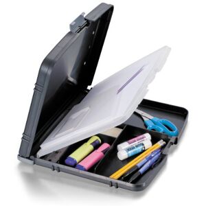 Officemate Triple File Clipboard Storage Box, Recycled, Black (83610) Officemate Triple File Clipboard Storage Box, Recycled, Black (83610)