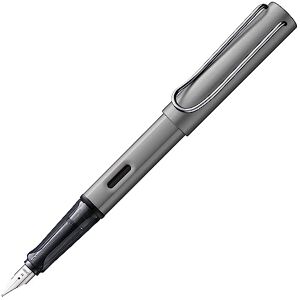 Lamy AL-star graphite Fountain Pen with ergonomic grip & polished steel nib in size M lightweight aluminum body including T 10 blue cartridge Right-Handed Lamy AL-star graphite Fountain Pen with ergonomic grip & polished steel nib in size M lightweight aluminum body including T 10 blue cartridge Right-Handed