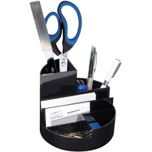 WEDO Butler Rundbox Desk Tidy 6 Compartments with Letter Tray & Emergency Ziblätter Pouch Black WEDO Butler Rundbox Desk Tidy 6 Compartments with Letter Tray & Emergency Ziblätter Pouch Black