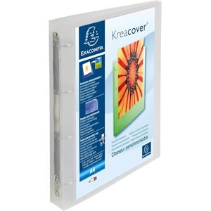 Exacompta Krea Cover A4+ 1mm Thickness 40mm Spine Polypropylene 4-Ring Binder Clear – Pack of 12 Exacompta Krea Cover A4+ 1mm Thickness 40mm Spine Polypropylene 4-Ring Binder Clear – Pack of 12