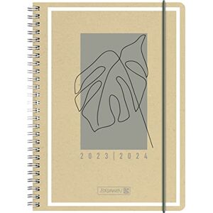 BRUNNEN Jungle Leaf Weekly Calendar 2023/2024 A5 Natural 2 Pages = 1 Week BRUNNEN Jungle Leaf Weekly Calendar 2023/2024 A5 Natural 2 Pages = 1 Week