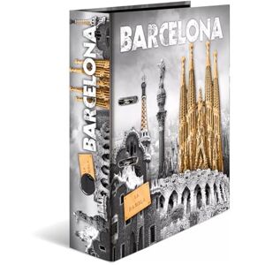 HERMA Lever Arch File Trend Cities with Barcelona Motif, A4, 70 mm Spine, with Inner Print, 1 Folder HERMA Lever Arch File Trend Cities with Barcelona Motif, A4, 70 mm Spine, with Inner Print, 1 Folder