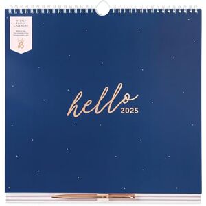 Busy B 2025 Wall Calendar – Weekly Family Calendar for 5 Members with Rose Gold Pen – Navy & Rose Gold A4 Meal Plans, Shopping Lists, Stickers & Storage Pocket Week-to-View for Home Organisation Busy B 2025 Wall Calendar – Weekly Family Calendar for 5 Members with Rose Gold Pen – Navy & Rose Gold A4 Meal Plans, Shopping Lists, Stickers & Storage Pocket Week-to-View for Home Organisation