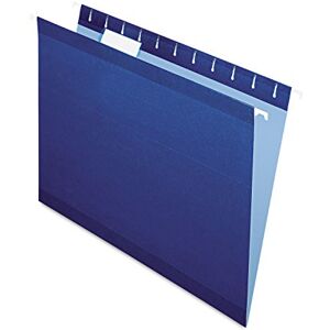 Pendaflex Reinforced Hanging File Folders, Letter Size, Navy, 1/5 Cut, 25/BX (4152 1/5 NAV) Pendaflex Reinforced Hanging File Folders, Letter Size, Navy, 1/5 Cut, 25/BX (4152 1/5 NAV)