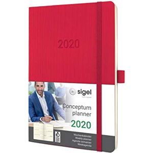 Sigel C2034 Weekly diary 2020, approx. A5, red, softcover Conceptum Sigel C2034 Weekly diary 2020, approx. A5, red, softcover Conceptum