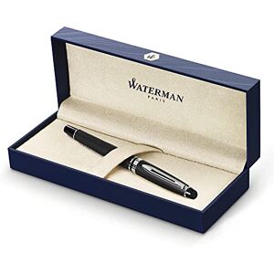 Waterman Expert Fountain Pen Matte Black with Chrome Trim Medium Nib Gift Box Waterman Expert Fountain Pen Matte Black with Chrome Trim Medium Nib Gift Box