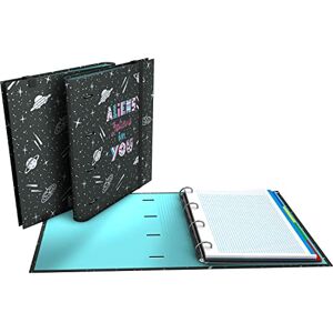 Grafoplás 4 Ring Binder with Refill A4 Includes 100 Grid Sheets 5x5 Dividers Transparent Envelope Elena Corredoira Aliens Carpebook FSC Grafoplás 4 Ring Binder with Refill A4 Includes 100 Grid Sheets 5x5 Dividers Transparent Envelope Elena Corredoira Aliens Carpebook FSC